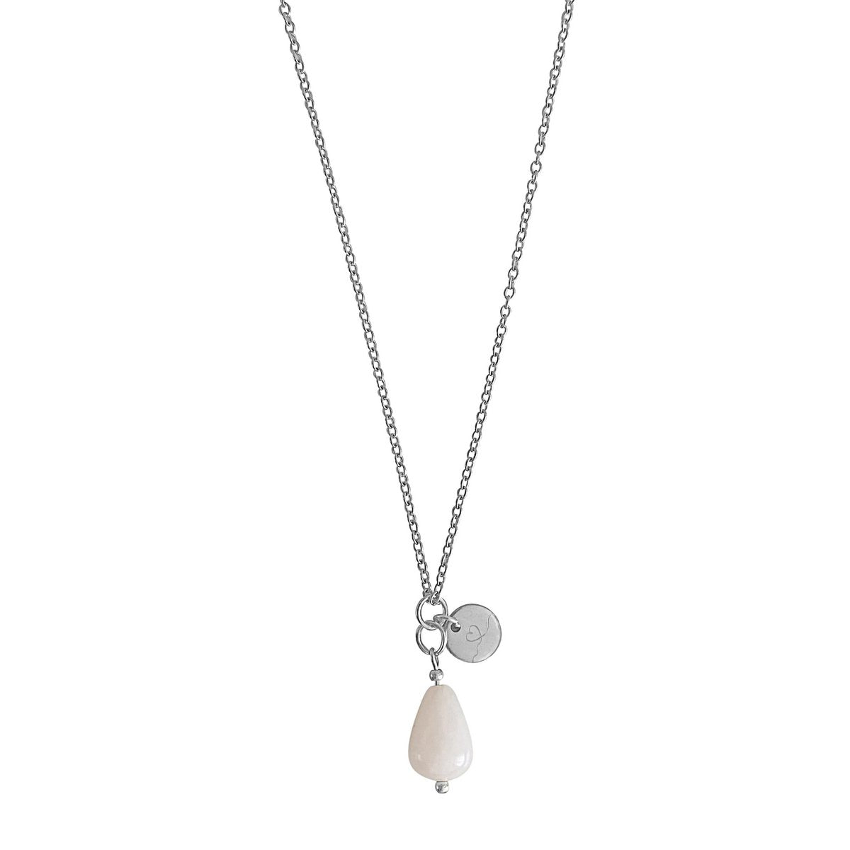 Ketting Jade & Liefdesbedel - Zilver