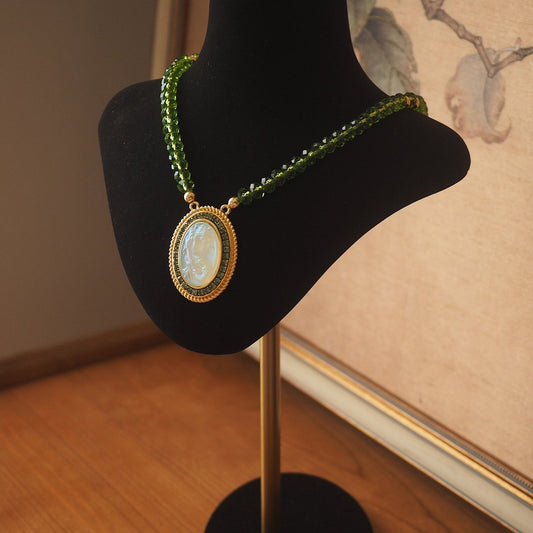 Stoere Groene kristallen Ketting - Zeemeermin