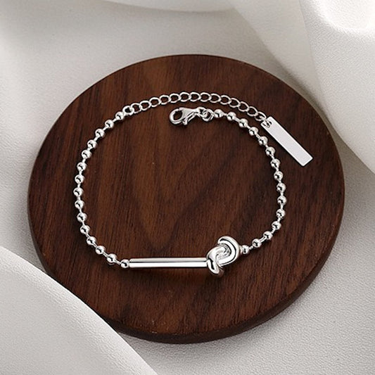 Sterling SilverBall Chain armband-zilveren knoopontwerp