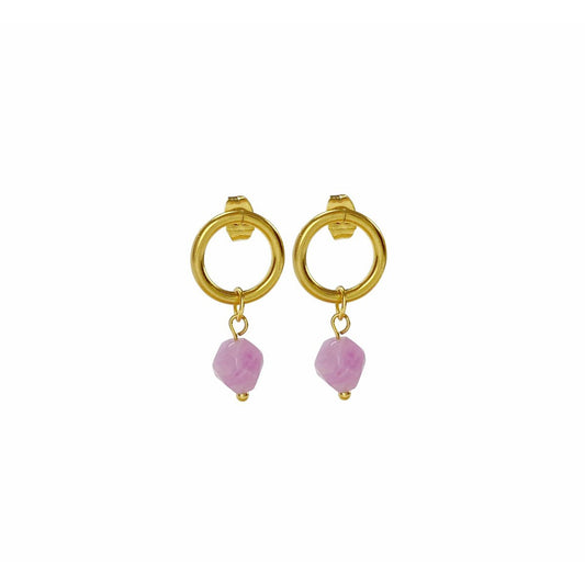 Pendientes Calcedonia - Oro