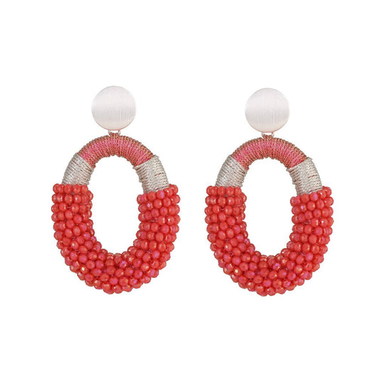 Pendientes Summery Yves Coral - Plata