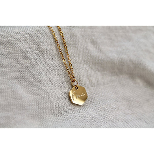 Perfect Moedergeschenk Ketting "Oma" Bedeltje - Goud