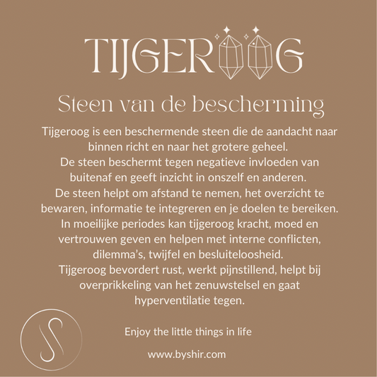 Tijgeroog Edelsteen Armband in Luxe Doosje