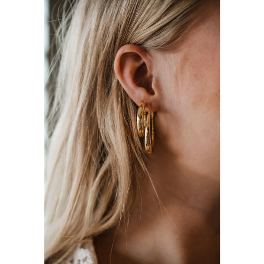 Pendientes Luxury Chunky Hoop S - Oro