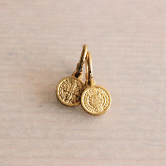 Pendientes Criollas de Acero con Mini Moneda - Oro